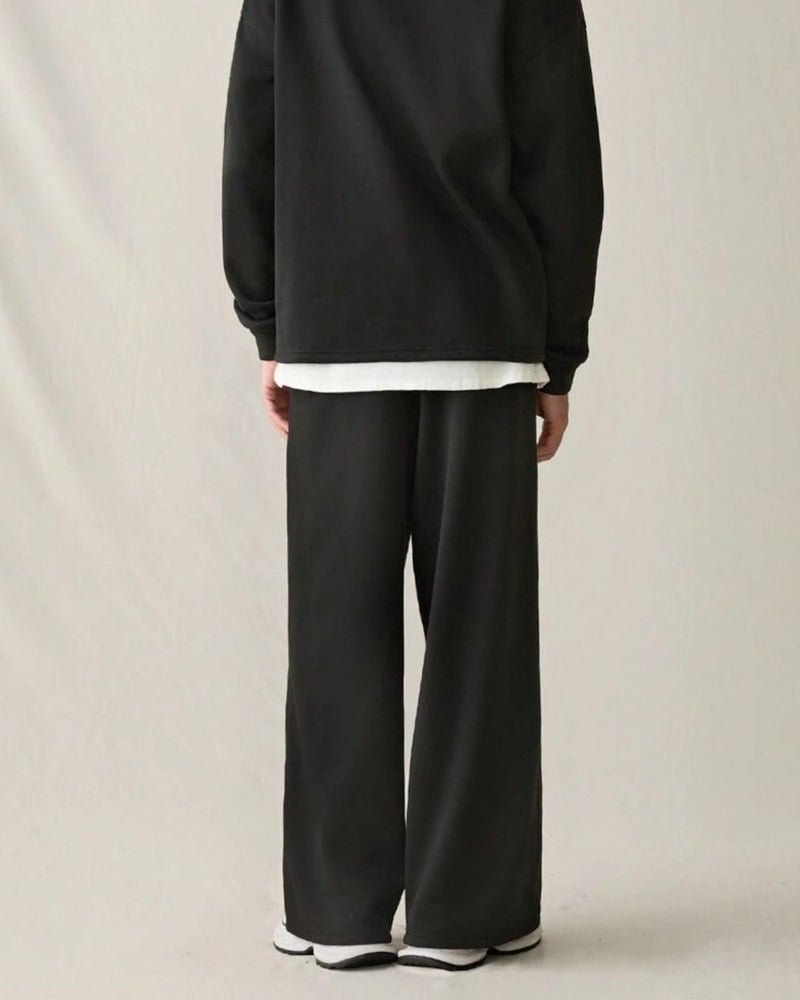 فلاينوف بنطلون رياضي أسود مطبوع بقصة فضفاضة - Image 3